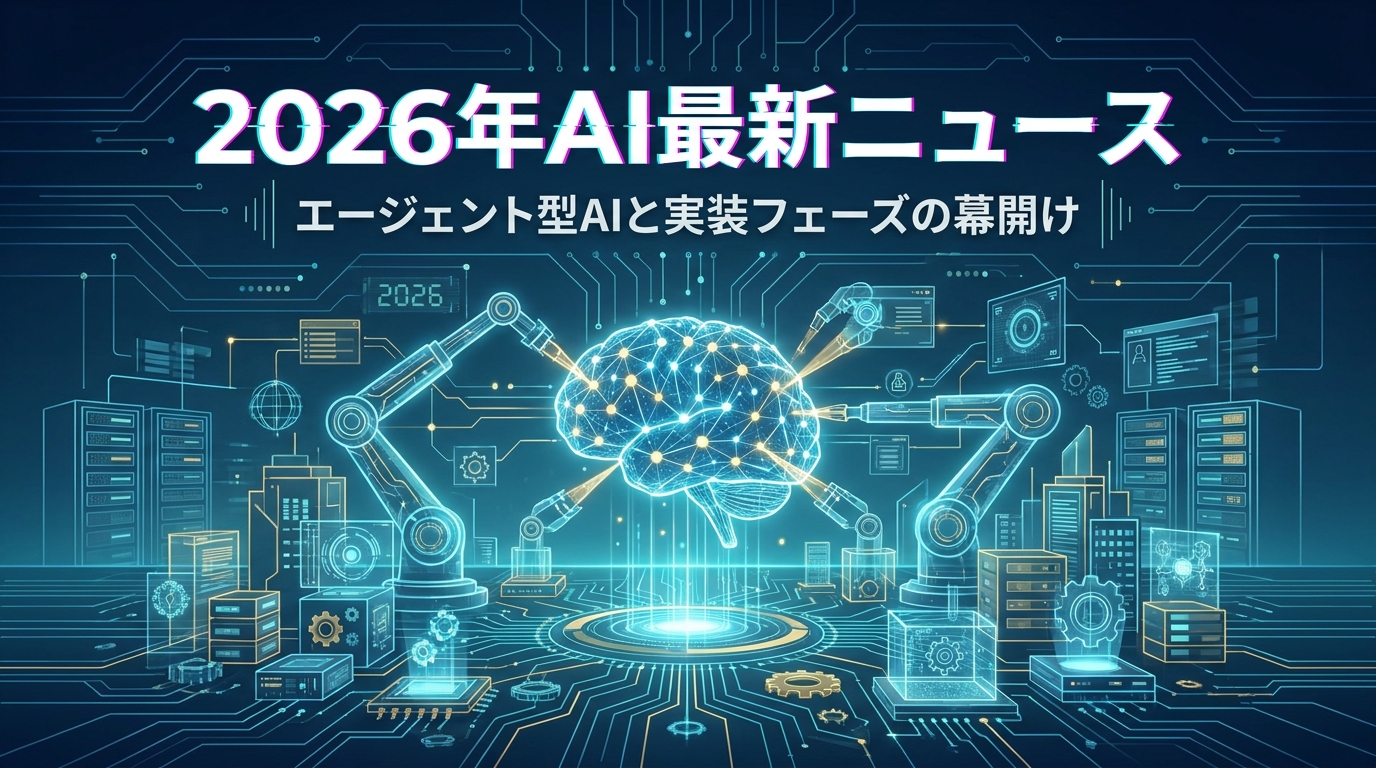 2026年AI最新ニュース|エージェント型AIと実装フェーズの幕開け