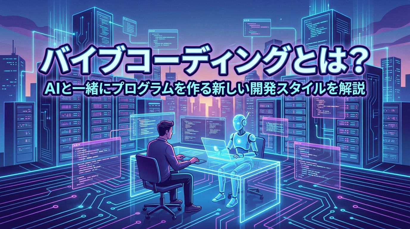 バイブコーディングとは？AIと一緒にプログラムを作る新しい開発スタイルを解説