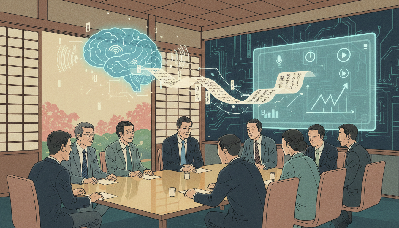 AI議事録は会議の音声を自動でテキスト化して要約までしてくれるツール